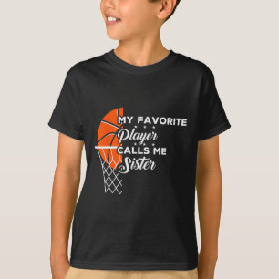 T-shirt Amusez Mon Joueur De Basketball Favori M'Appelle S
