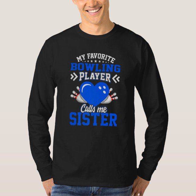 T-shirt Amusez Mon Joueur De Bowling Favori M'Appelle Soeu (Devant)