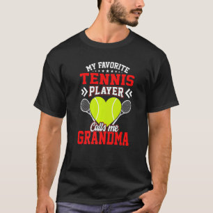 T-shirt Amusez Mon Joueur De Tennis Favori M'Appelle Grand