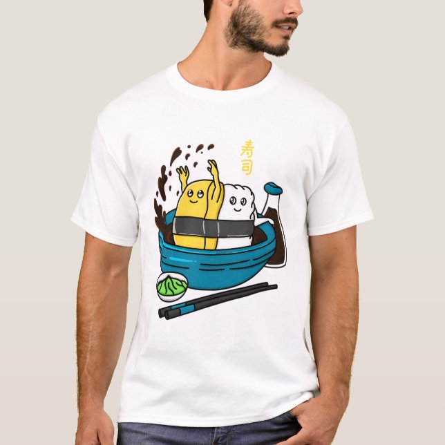 T-shirt Amusez Tamago Sushi (Devant)