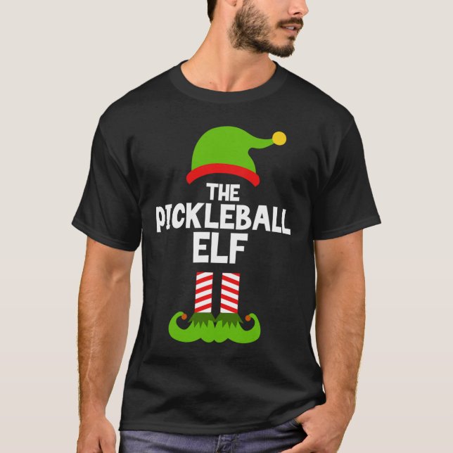 T-shirt Amusez-Vous Pickleball Elf Christmas Matching Fami (Devant)