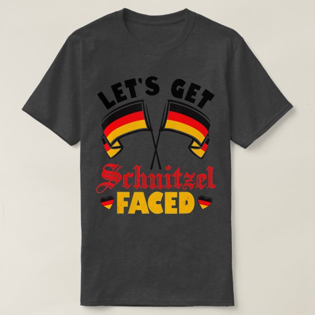 T-shirt Amusons-nous Schnitzel face à l'Allemagne Drapeau  (Design devant)