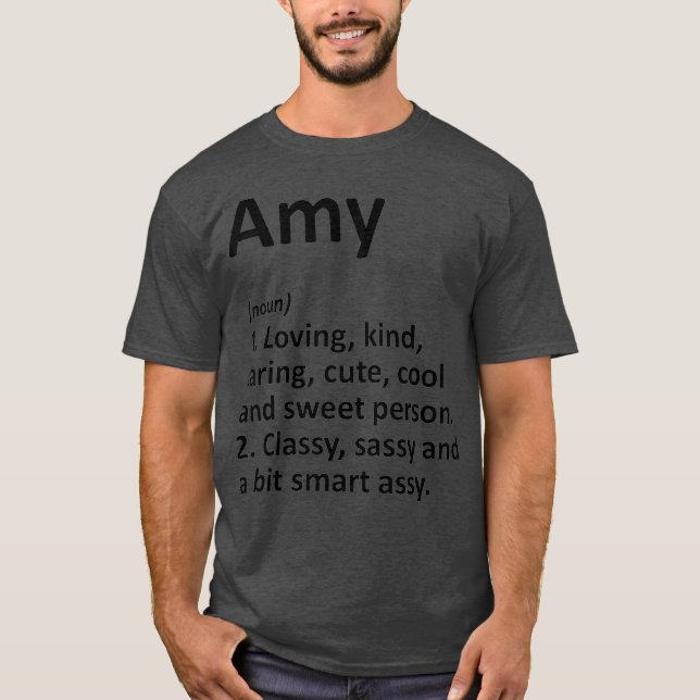 T-shirt AMY Definition Personalized Name Funny Birthday (Devant)