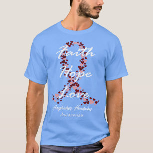 T-shirt Amyloidose Maux de tête Sensibilisation Foi Espoir