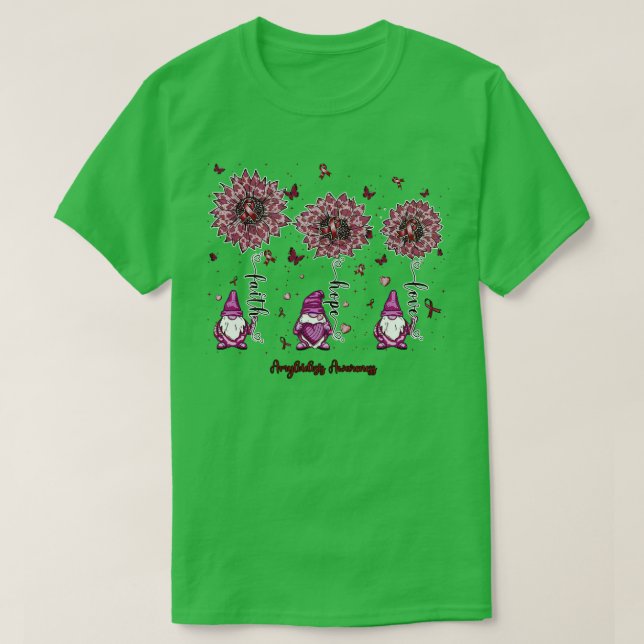 T-shirt Amyloidose Sensibilisation foi gnome espoir tourne (Design devant)
