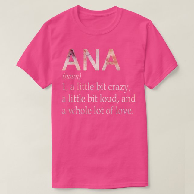 T-shirt Ana Fille Nom Définition (Design devant)