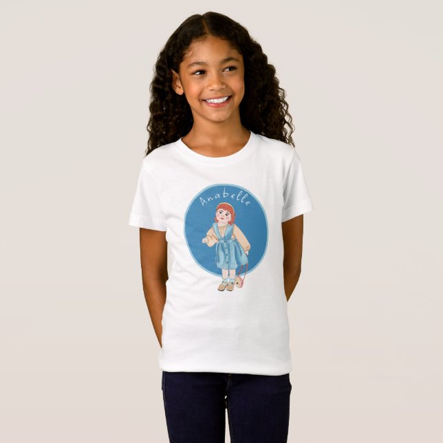 T-Shirt "Anabelle" Jolie fille Dessin enfants (Devant entier)