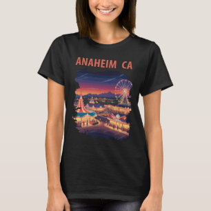 T-shirt Anaheim California Pier Neon Voyage