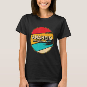 T-shirt Anaheim California Retro Vintage Sunset Us Etat A