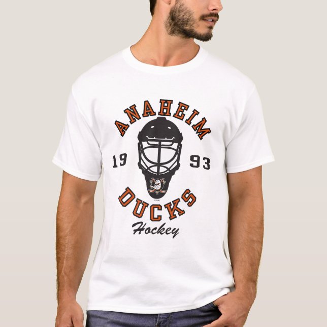 T-shirt Anaheim Ducks Hockey Mask White Officially License (Devant)