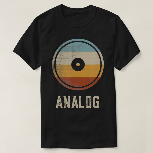 T-shirt Analog Vinyl Retro Music Lover Vintage record Audi (Design devant)