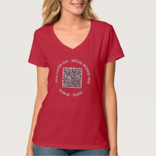 T-shirt Analyse de code QR Conception de texte personnalis