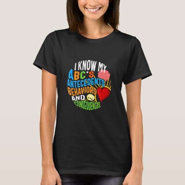 T-shirt Analyste comportementale Connaissez Mon ABC's Cerv (Devant)