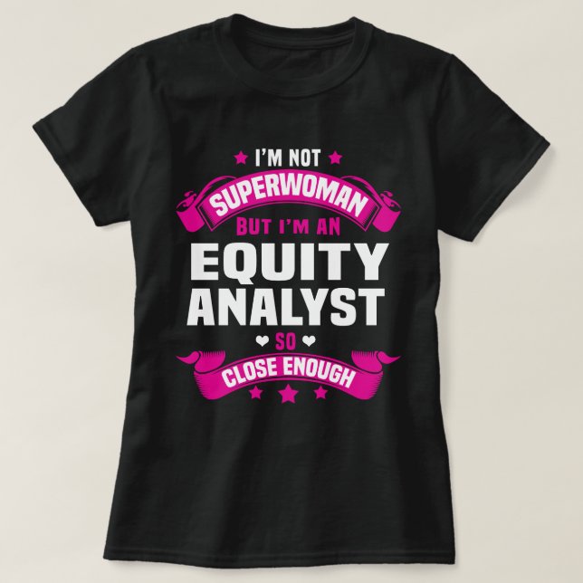 T-shirt Analyste de capitaux propres (Design devant)
