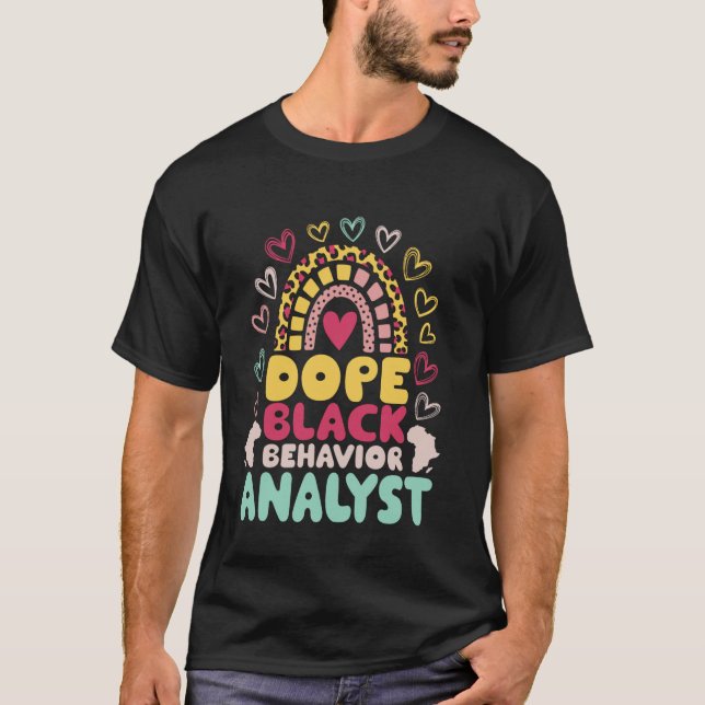 T-shirt Analyste de comportement noir de talent (Devant)