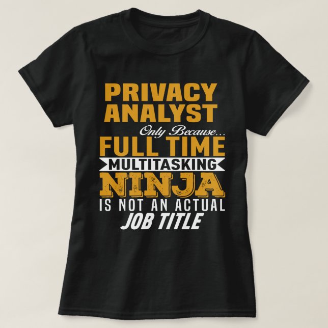 T-shirt Analyste de confidentialité (Design devant)