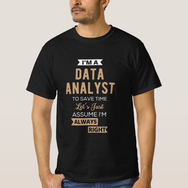 T-shirt Analyste de données (Devant)