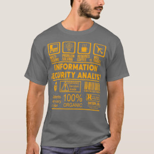 T-SHIRT ANALYSTE DE LA SÉCURITÉ DE L'INFORMATION NICE DESI