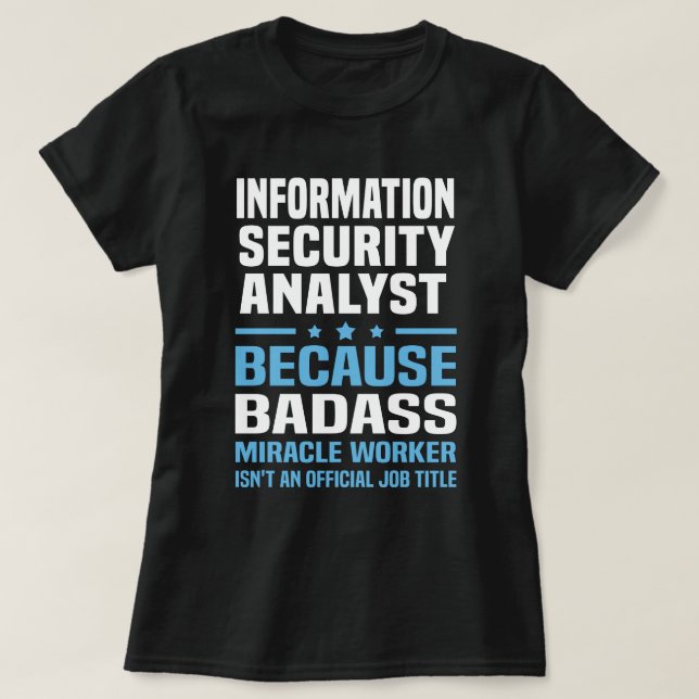 T-shirt Analyste de la sécurité des informations (Design devant)