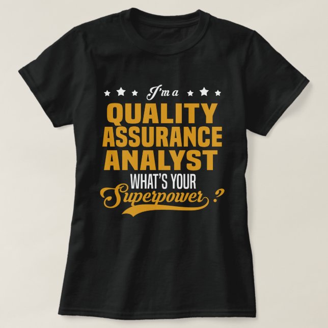 T-shirt Analyste de l'assurance de la qualité (Design devant)