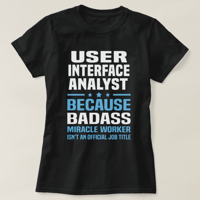 T-shirt Analyste de l'interface utilisateur (Design devant)