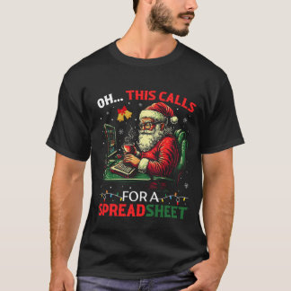 T-shirt Analyste de Noël en Père Noël