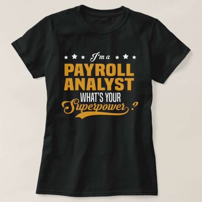 T-shirt Analyste de paie (Design devant)