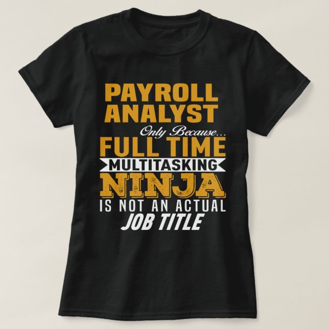 T-shirt Analyste de paie (Design devant)