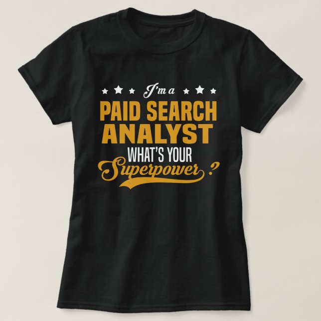 T-shirt Analyste de recherche payé (Design devant)