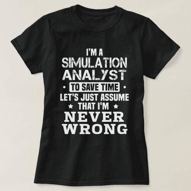 T-shirt Analyste de simulation (Design devant)