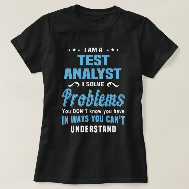 T-shirt Analyste de test (Design devant)