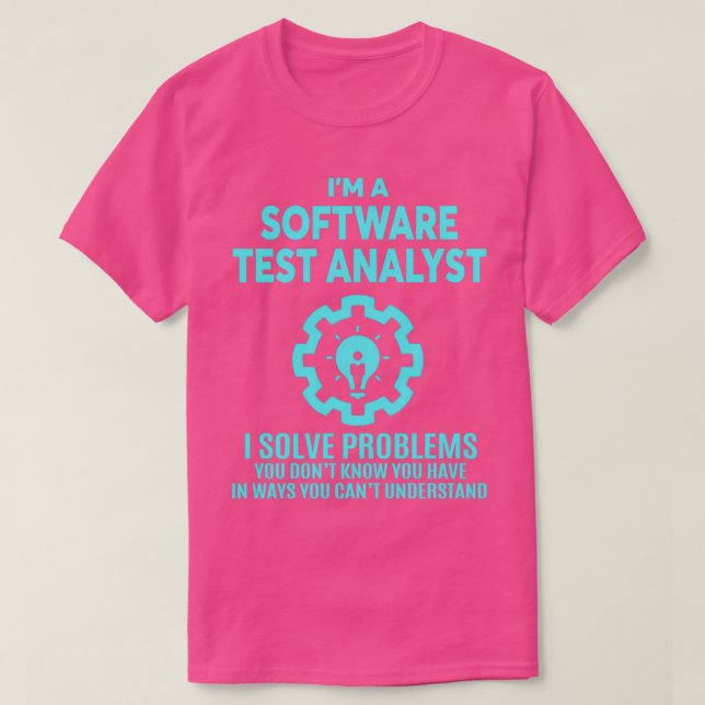T-SHIRT ANALYSTE DE TEST LOGICIEL NICE DESIGN 2017 4 (Design devant)
