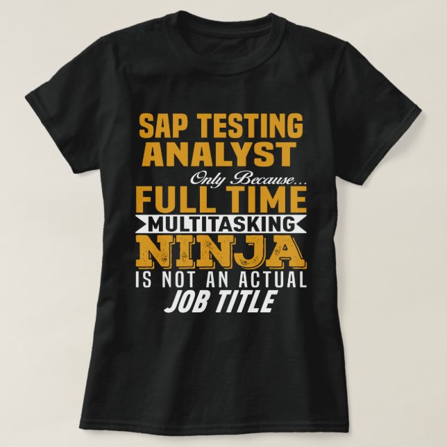 T-shirt Analyste de test SAP (Design devant)