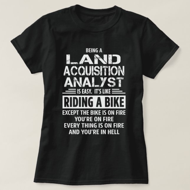 T-shirt Analyste des acquisitions foncières (Design devant)