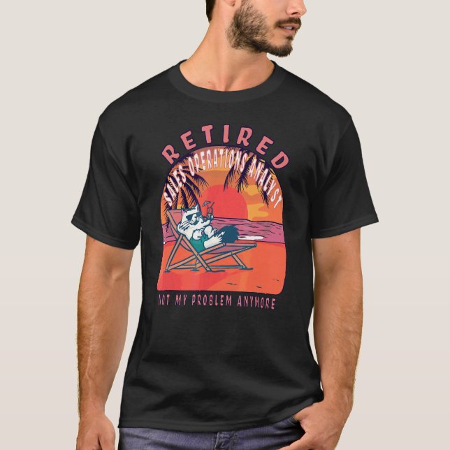 T-shirt Analyste des opérations de vente à la retraite Vin (Devant)