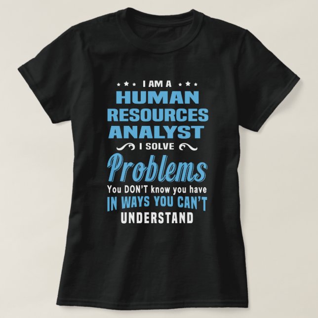 T-shirt Analyste des ressources humaines (Design devant)