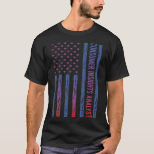 T-shirt Analyste d'opinion des consommateurs de drapeaux a