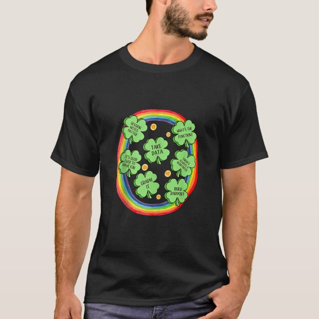T-shirt Analyste du comportement arc-en-ciel ABA Shamrock  (Devant)