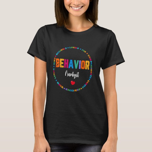 T-shirt Analyste du comportement mignon ABA Therapist Beha (Devant)