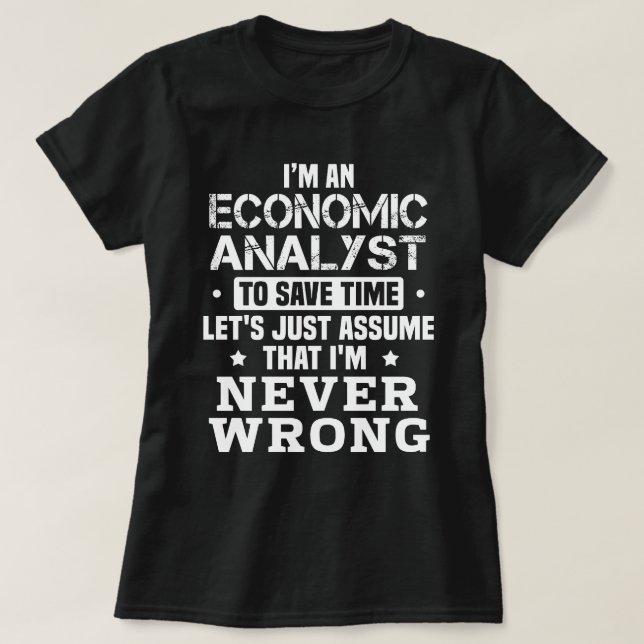 T-shirt Analyste économique (Design devant)