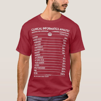 T-shirt Analyste en informatique clinique Analyste cliniqu