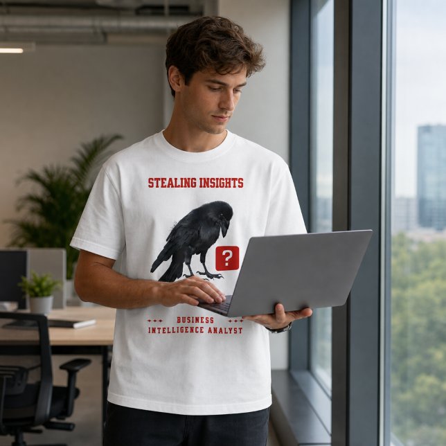 T-shirt Analyste en intelligence d'affaires Crow (Créateur téléchargé)