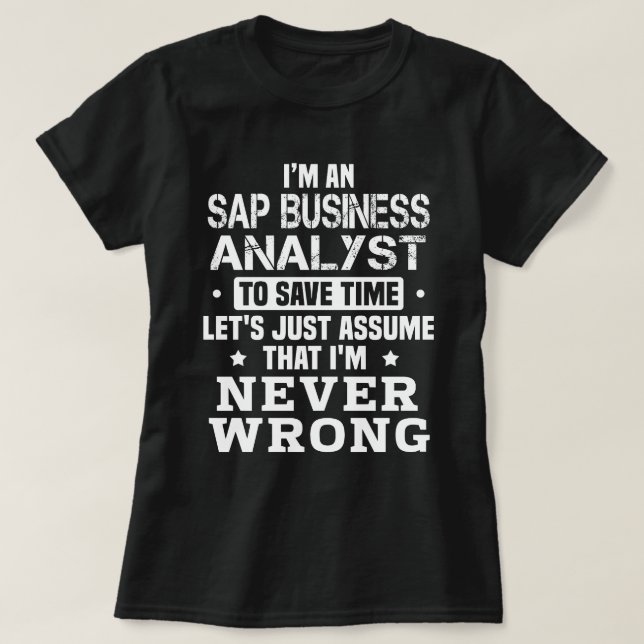 T-shirt Analyste SAP (Design devant)
