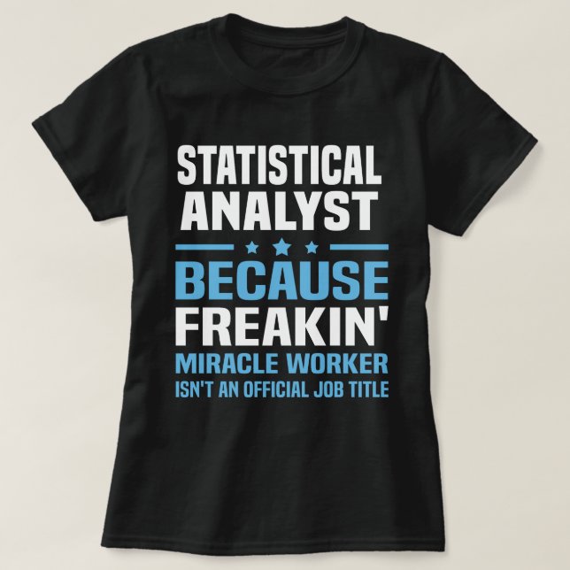 T-shirt Analyste statistique (Design devant)