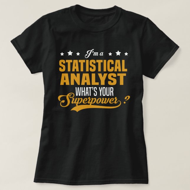T-shirt Analyste statistique (Design devant)