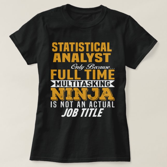 T-shirt Analyste statistique (Design devant)