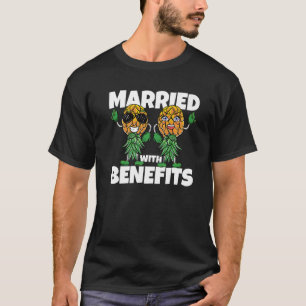 T-shirt Ananas À L'Arrière Marié Avec Avantages Swinge