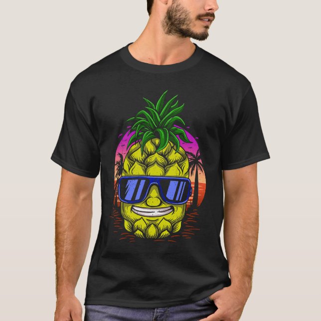 T-shirt Ananas Aloha Honolulu Tropical (Devant)