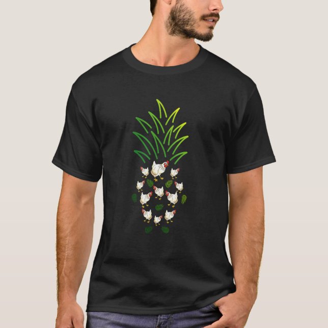 T-shirt Ananas au poulet animal (Devant)