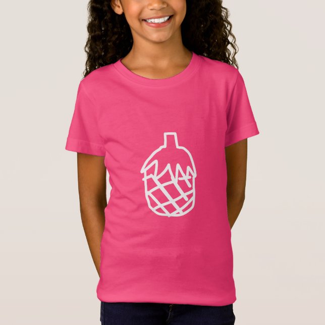T-Shirt Ananas blanc, art moderne simple (Devant)